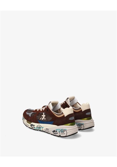 Sneakers Premiata Mase 25 8026 in pelle e tessuto marrone PREMIATA | Scarpe | MASE25 VAR8026